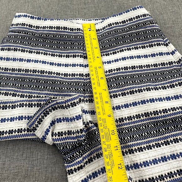 GAP Boho Shorts Striped‎ Embroidered Side Zipper Mid Rise Cotton Blend Size 4 - Picture 4 of 12